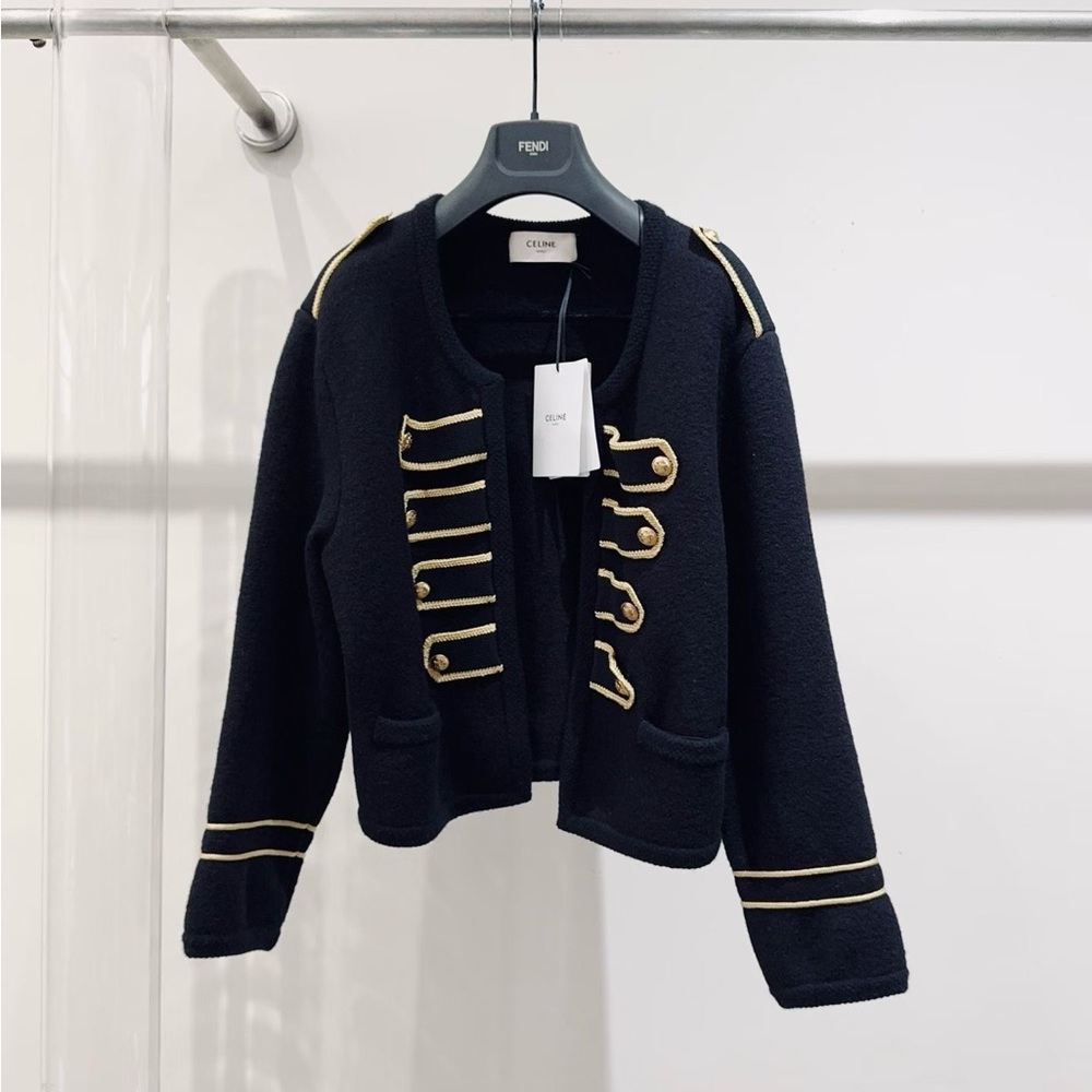 Celine Black Jacket with Gold Accents